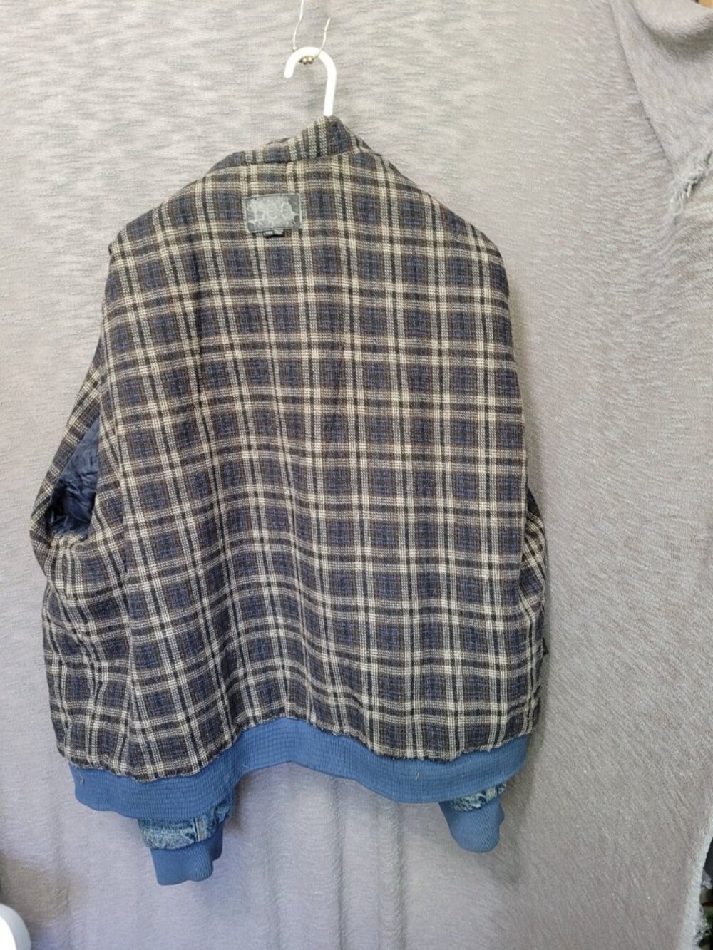 Vintage LEE Denim Workwear Jacket Sz XXL Full Zip Drawstring Hood Flannel Lined - Picture 10 of 16